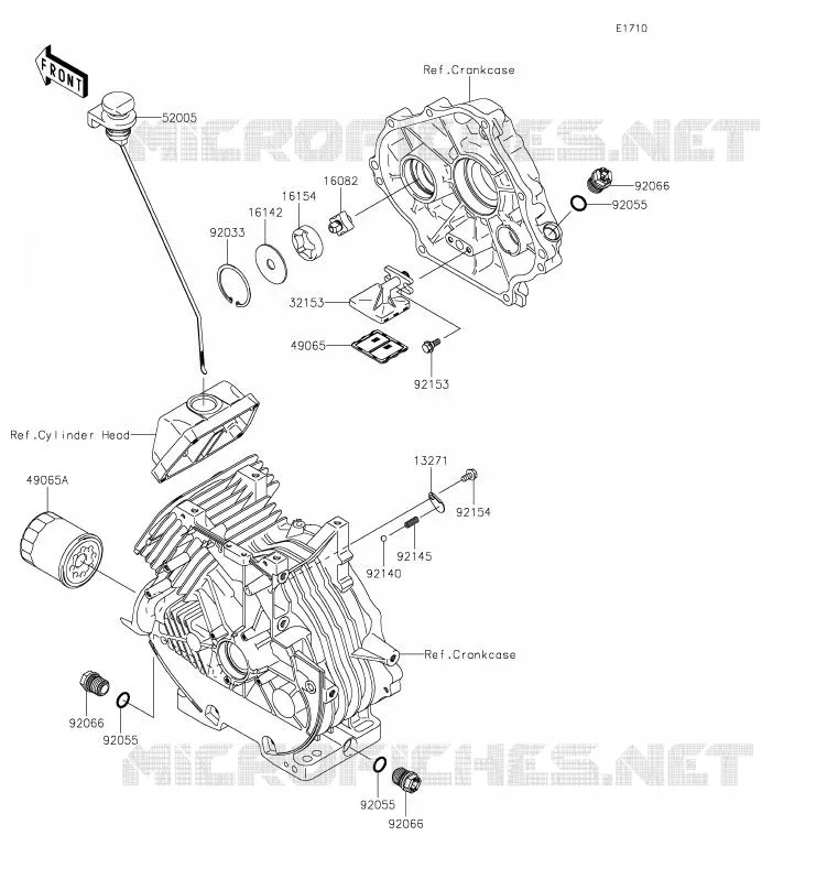 POMPE A HUILE/FILTRE &Agrave; HUILE Kawasaki SSV 400 2020 MULE SX  KAF400JLF