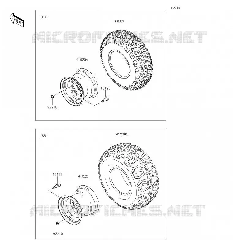ROUE/PNEUS Kawasaki SSV 400 2020 MULE SX  KAF400JLF