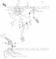 PEDALE DE FREIN/LEVIER ACCELERATEUR pour Kawasaki MULE SX 2020