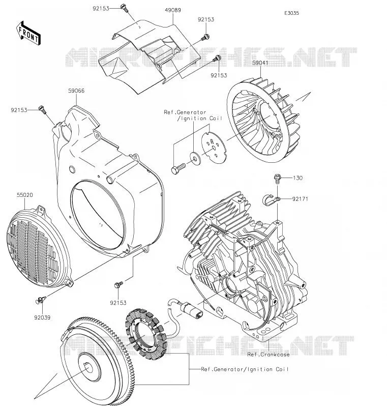 REFROIDISSEMENT Kawasaki SSV 400 2020 MULE SX  KAF400JLF