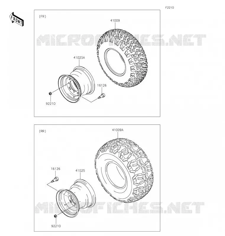 ROUE/PNEUS Kawasaki SSV 400 2020 MULE SX  KAF400JLF
