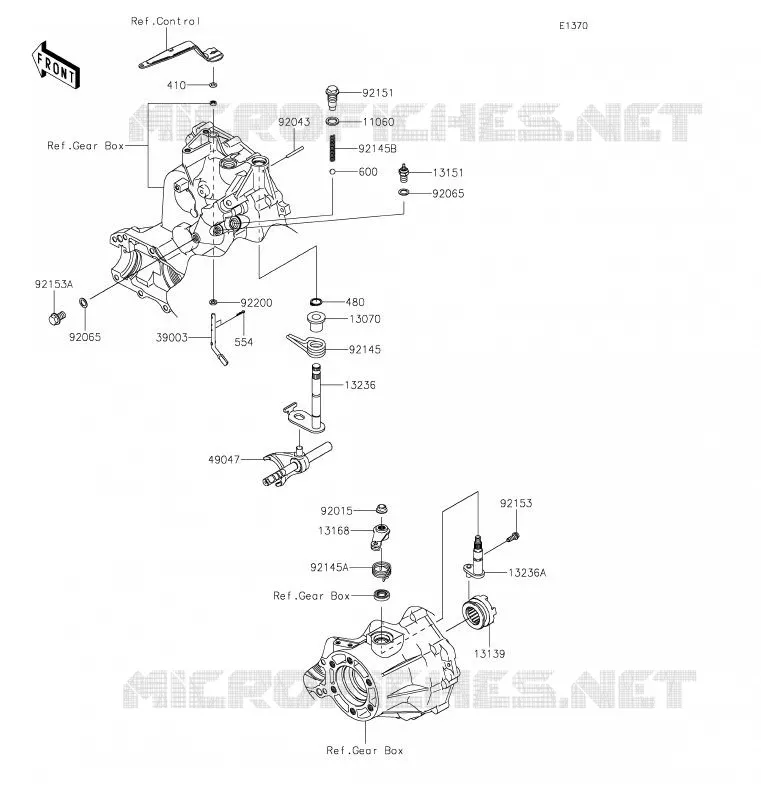 SELECTEUR Kawasaki SSV 400 2020 MULE SX  KAF400JLF