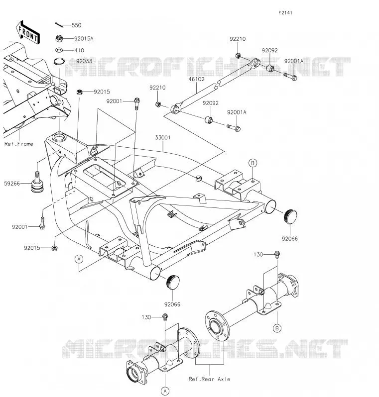 BRAS OSCILLANT Kawasaki SSV 400 2020 MULE SX  KAF400RLF