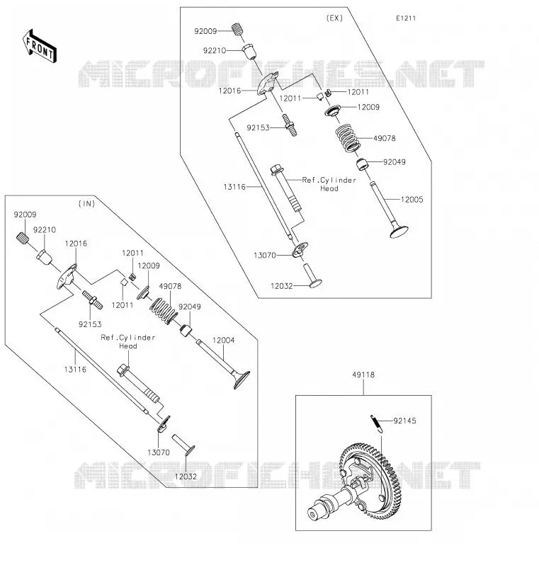 SOUPAPE/ARBRE A CAME Kawasaki SSV 400 2020 MULE SX  KAF400RLF