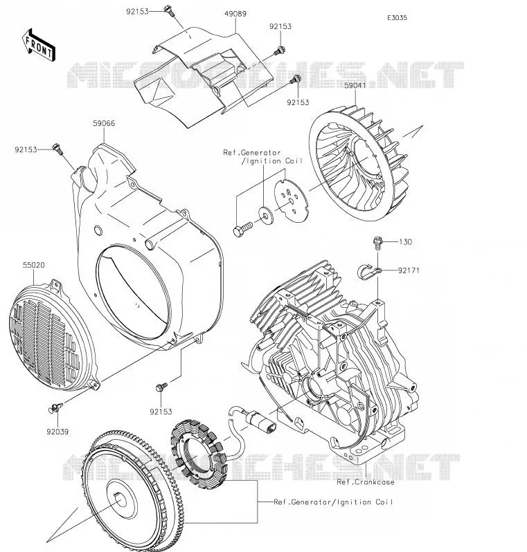 REFROIDISSEMENT Kawasaki SSV 400 2020 MULE SX  KAF400TLF
