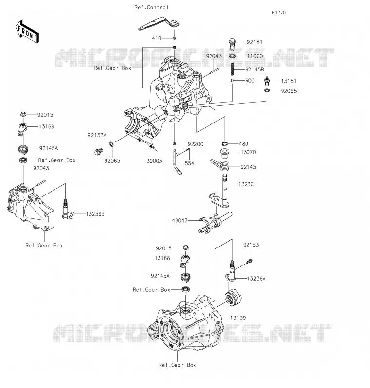 SELECTEUR Kawasaki SSV 400 2020 MULE SX  KAF400TLF