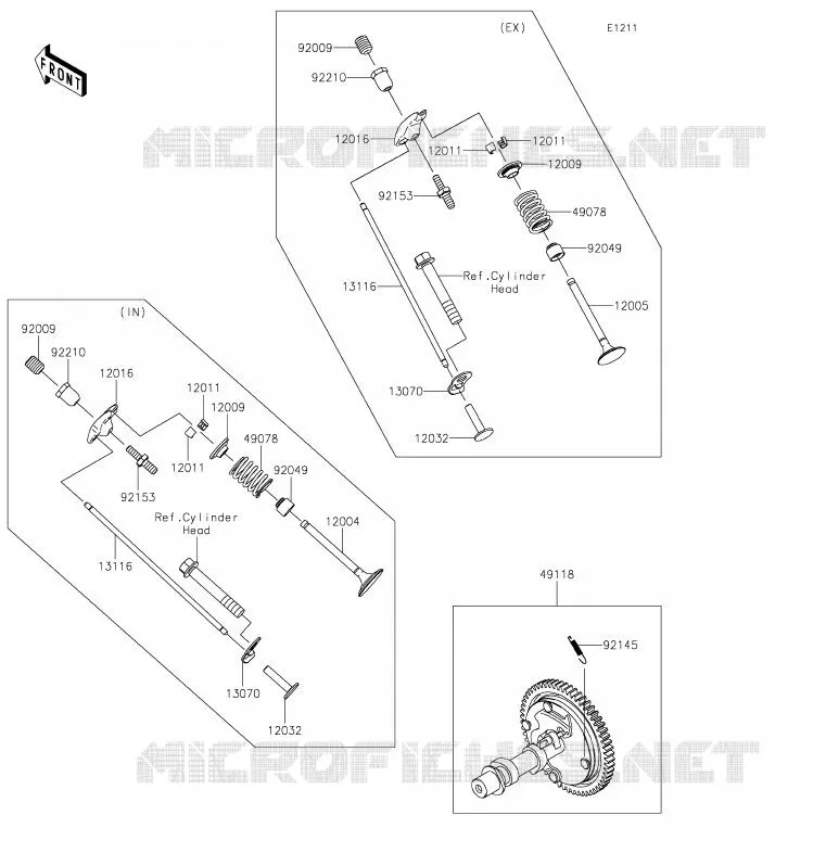 SOUPAPE/ARBRE A CAME Kawasaki SSV 400 2020 MULE SX  KAF400TLF