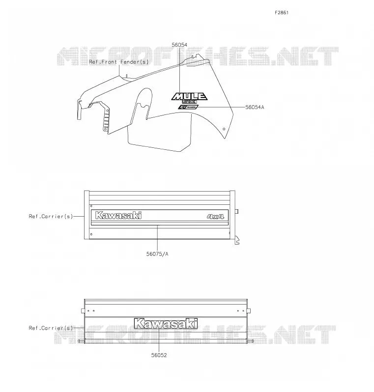 STICKER Kawasaki SSV 400 2020 MULE SX  KAF400WLF
