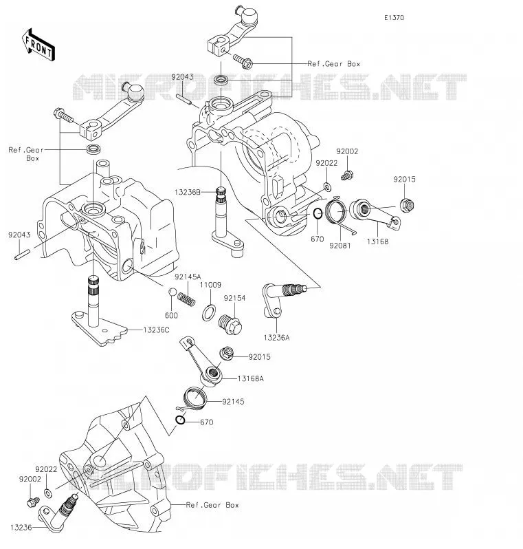 SELECTEUR Kawasaki SSV 620 2020 MULE 4010 4X4  KAF620MLF