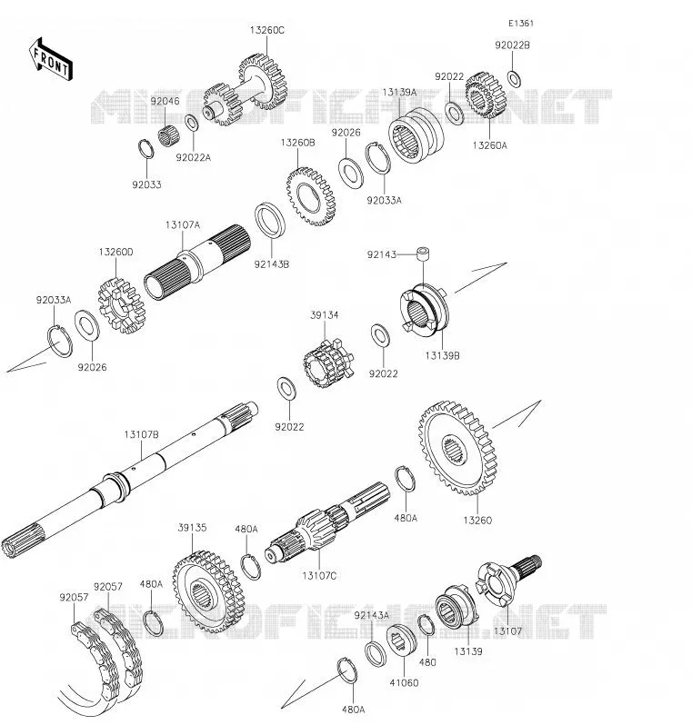 TRANSMISSION Kawasaki SSV 620 2020 MULE 4010 4X4  KAF620MLF