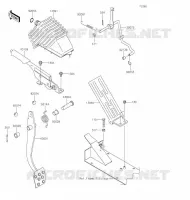 PEDALE DE FREIN/LEVIER ACCELERATEUR pour Kawasaki MULE 4010 4X4 2020