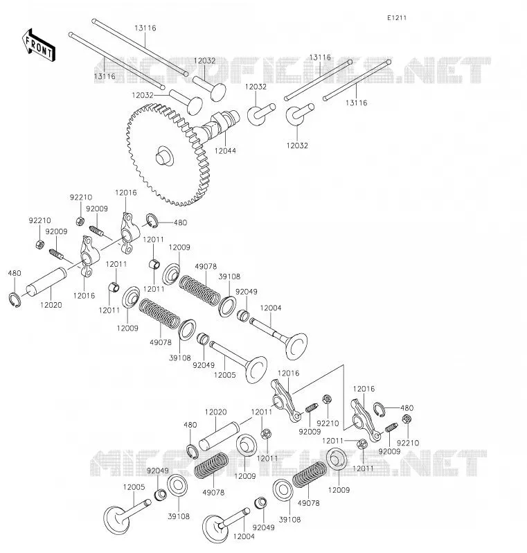 SOUPAPE/ARBRE A CAME Kawasaki SSV 620 2020 MULE 4010 4X4  KAF620MLF