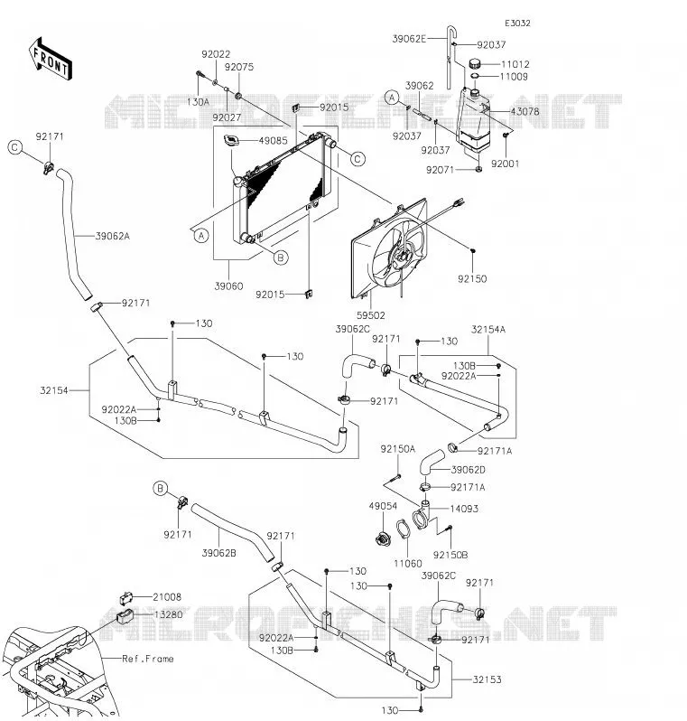 RADIATEUR Kawasaki SSV 620 2020 MULE 4000  KAF620PLF