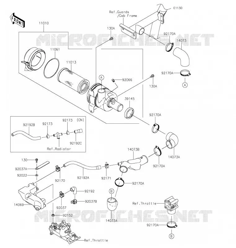 FILTRE A AIR Kawasaki SSV 620 2020 MULE 4010 TRANS 4X4  KAF620RLF