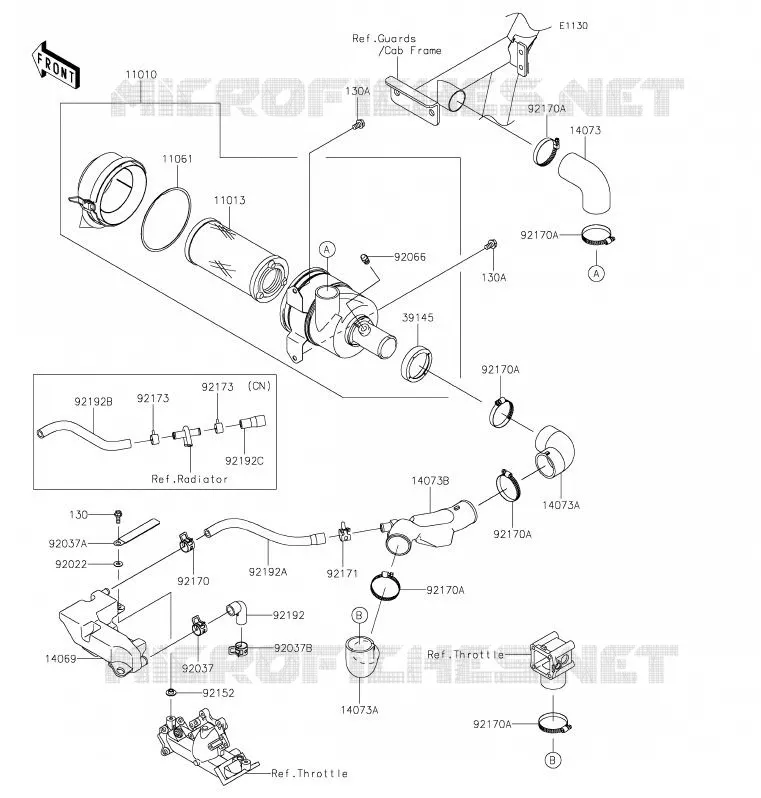 FILTRE A AIR Kawasaki SSV 620 2020 MULE 4010 TRANS 4X4  KAF620RLF