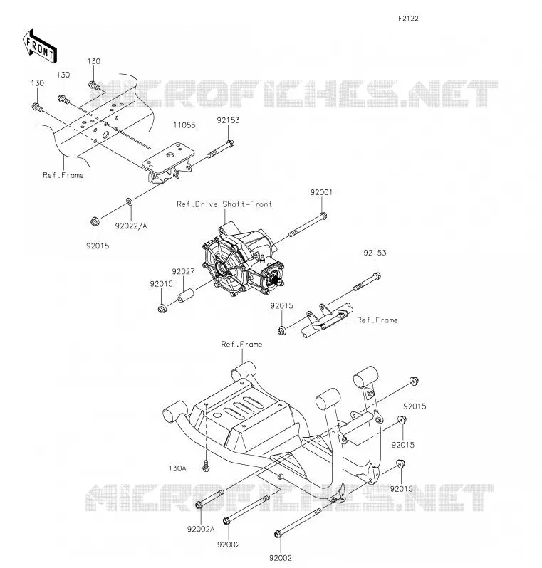 SUPPORT MOTEUR Kawasaki SSV 620 2020 MULE 4010 TRANS 4X4  KAF620SLF