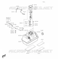 RESERVOIR CARBURANT pour Kawasaki MULE PRO-MX 2020