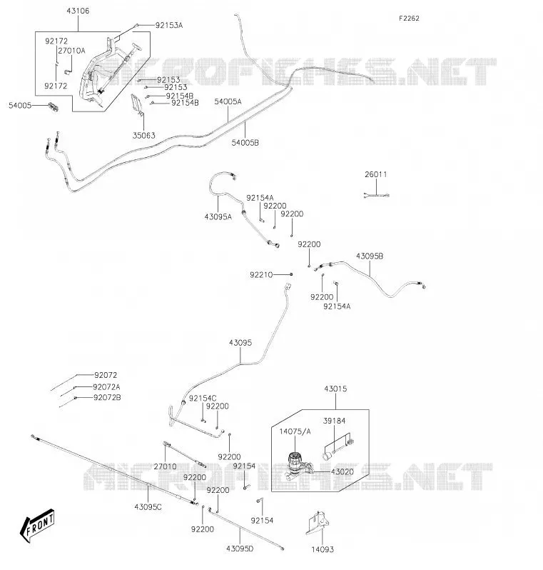 DURITE DE FREIN Kawasaki SSV 700 2020 MULE PRO-MX  KAF700DLF