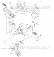 PEDALE DE FREIN/LEVIER ACCELERATEUR pour Kawasaki MULE PRO-FXT 2020
