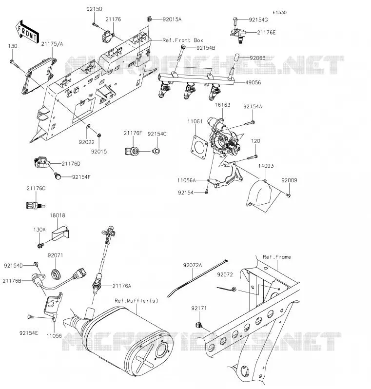 INJECTION CARBURANT Kawasaki SSV 820 2020 MULE PRO-FXT  KAF820CLF