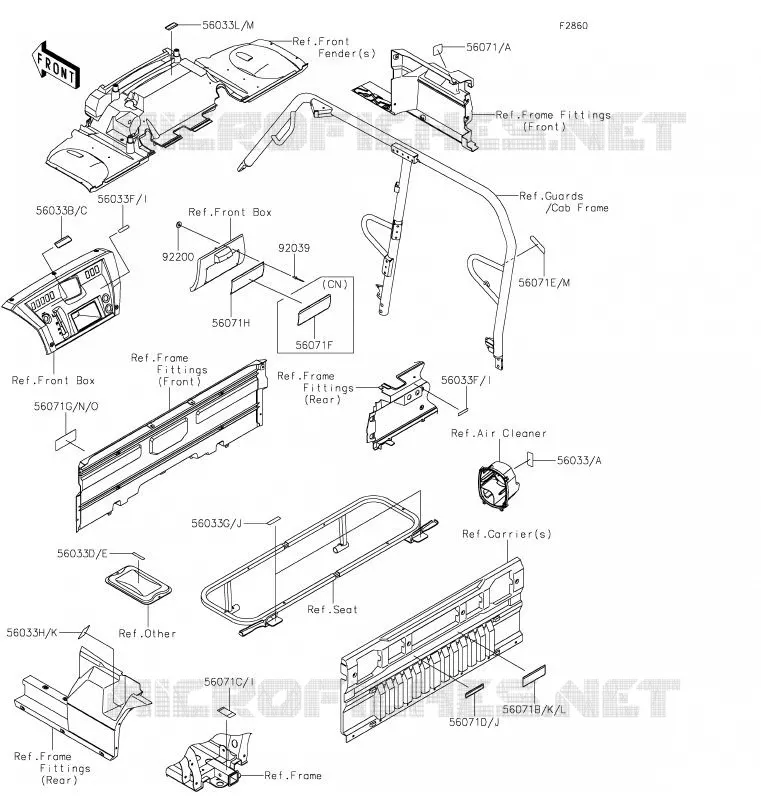 LABEL Kawasaki SSV 820 2020 MULE PRO-FXT  KAF820CLF