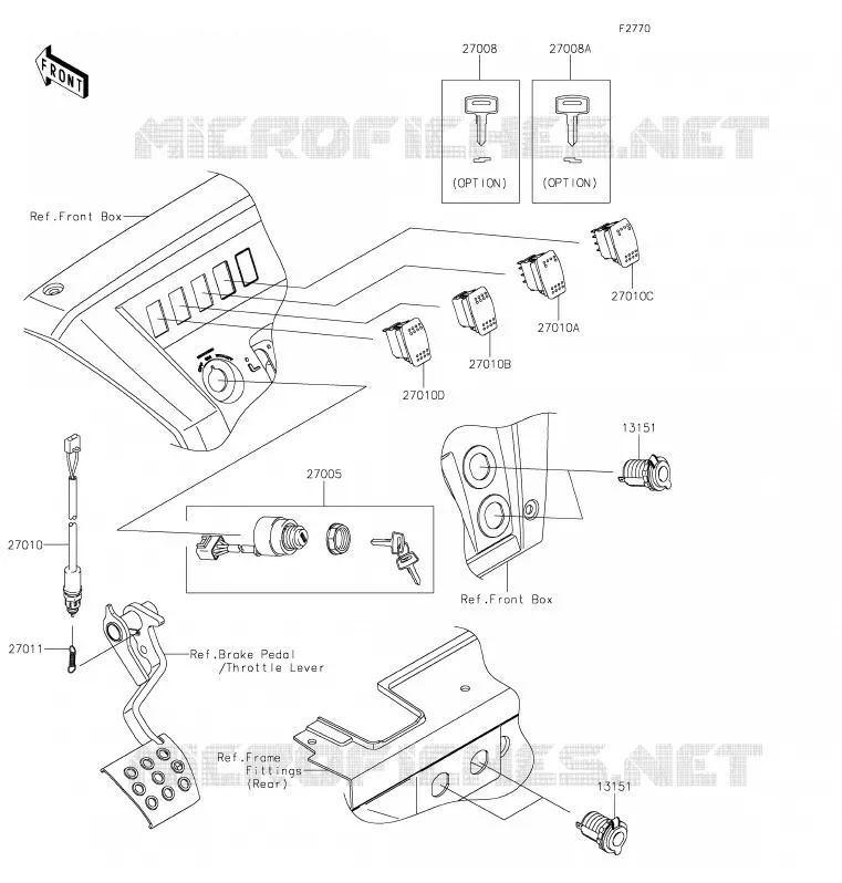 CONTACTEUR Kawasaki SSV 820 2020 MULE PRO-FXT  KAF820DLF