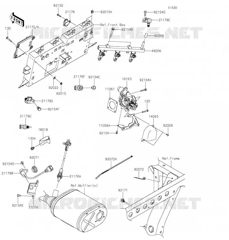 INJECTION CARBURANT Kawasaki SSV 820 2020 MULE PRO-FXT  KAF820DLF