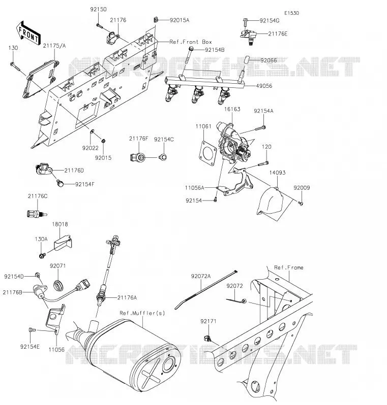 INJECTION CARBURANT Kawasaki SSV 820 2020 MULE PRO-FX  KAF820ELF