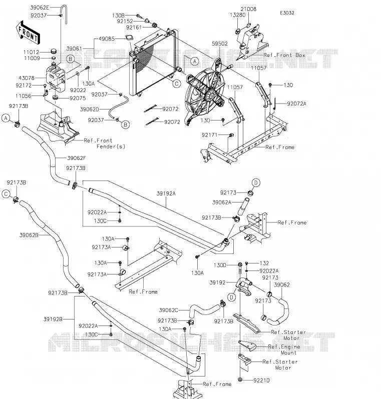 RADIATEUR Kawasaki SSV 820 2020 MULE PRO-FX  KAF820GLF