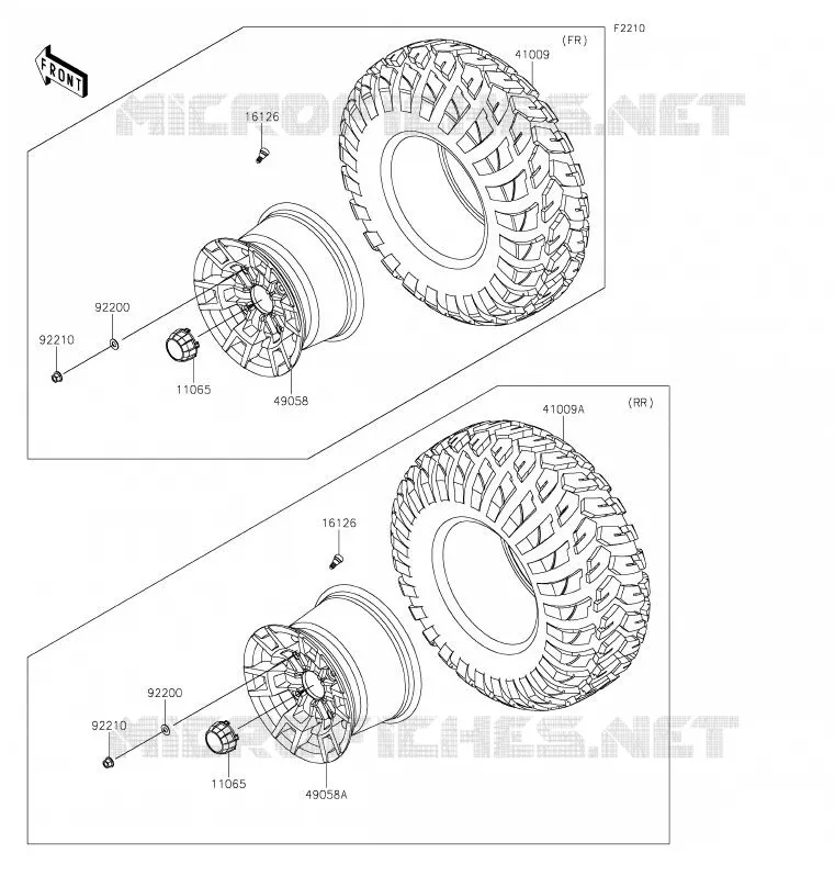ROUE/PNEUS Kawasaki SSV 820 2020 MULE PRO-FX  KAF820GLF