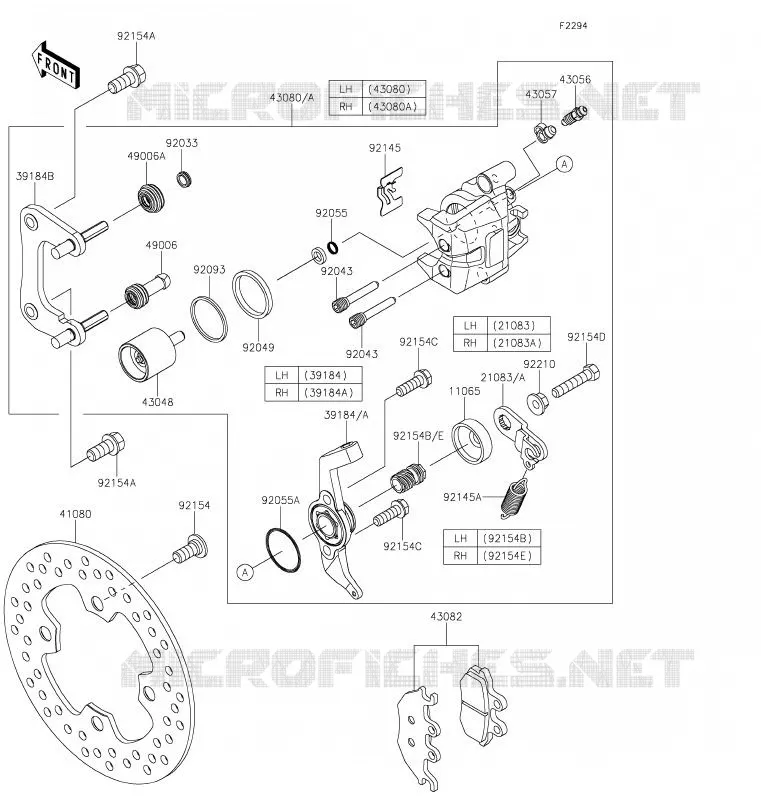 FREIN ARRIERE Kawasaki SSV 820 2020 MULE PRO-FXT  KAF820JLF
