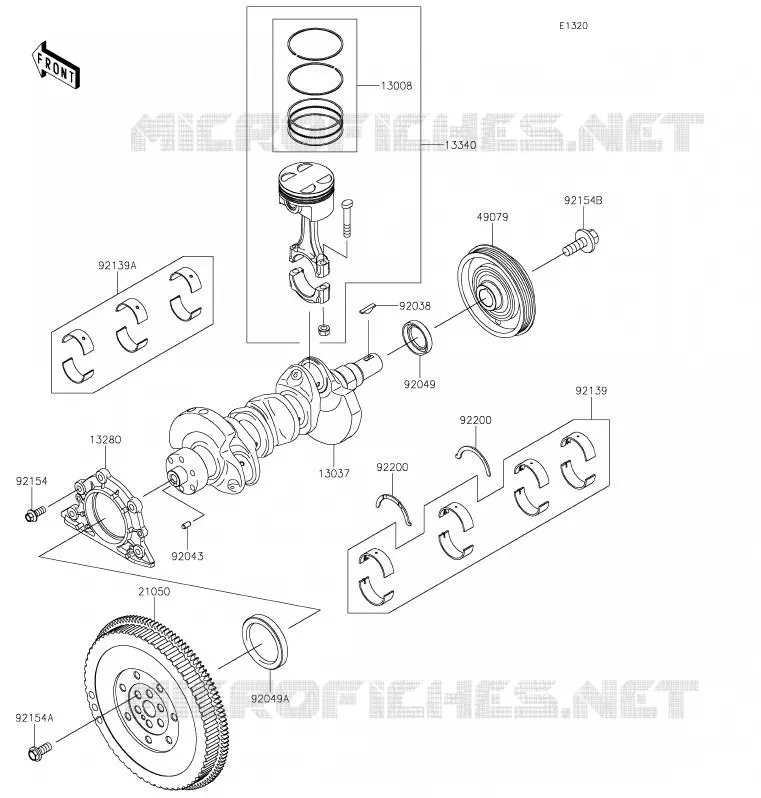 VILEBREQUIN/PISTON Kawasaki SSV 820 2020 MULE PRO-FXT  KAF820JLF