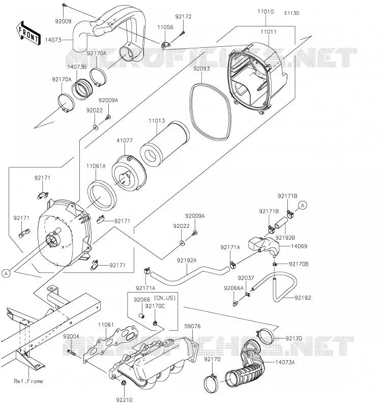 FILTRE A AIR Kawasaki SSV 820 2020 MULE PRO-FXR  KAF820KLF