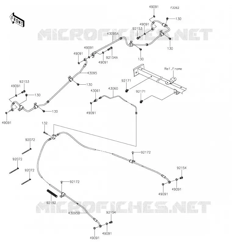 DURITE DE FREIN Kawasaki SSV 1000 2020 TERYX KRX 1000  KRF1000ALF