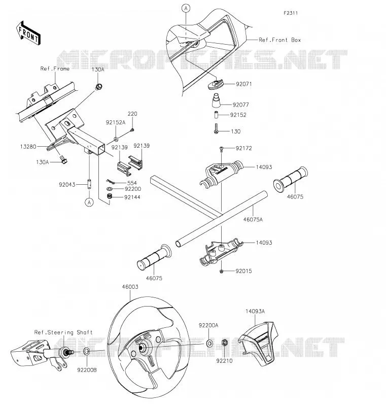 GUIDON Kawasaki SSV 1000 2020 TERYX KRX 1000  KRF1000ALF