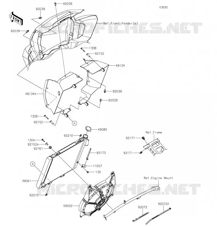 RADIATEUR Kawasaki SSV 1000 2020 TERYX KRX 1000  KRF1000ALF