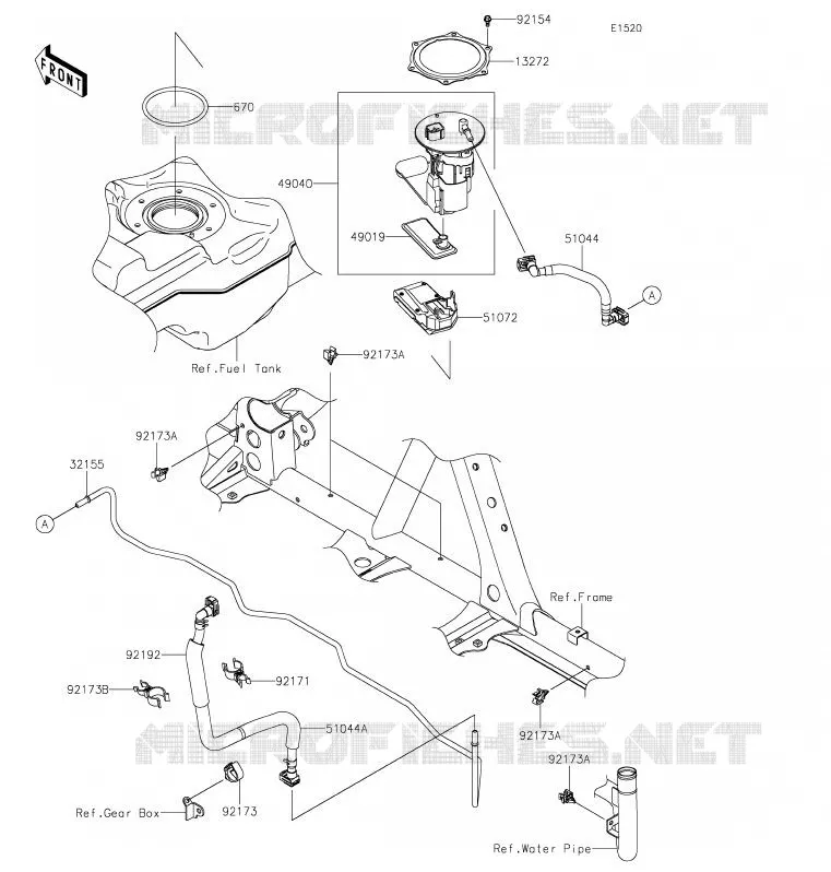 POMPE A ESSENCE Kawasaki SSV 1000 2020 TERYX KRX 1000  KRF1000ALF