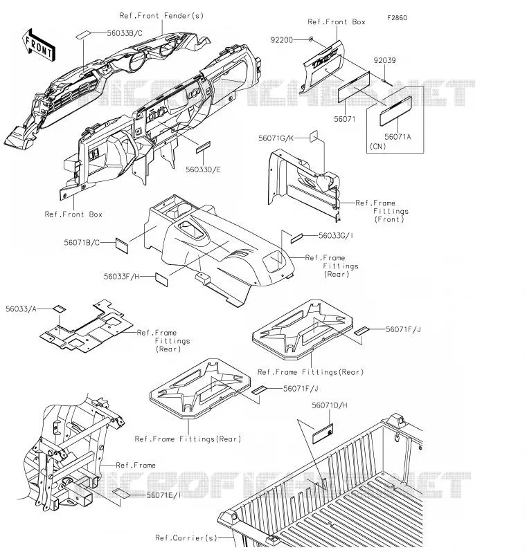 LABEL Kawasaki SSV 800 2020 TERYX  KRF800HLF