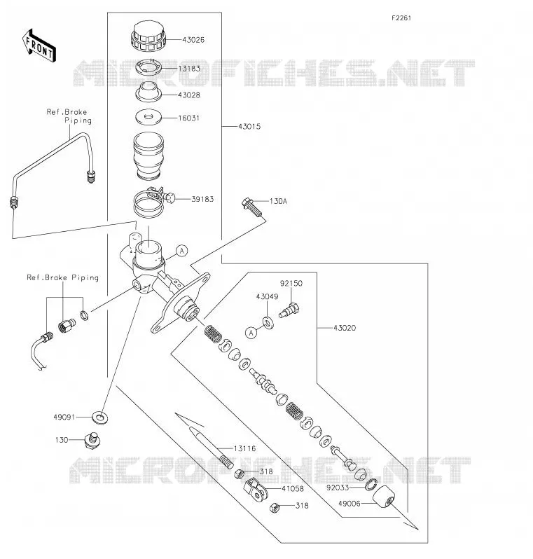 MAiTRE CYLINDRE Kawasaki SSV 800 2020 TERYX  KRF800HLF