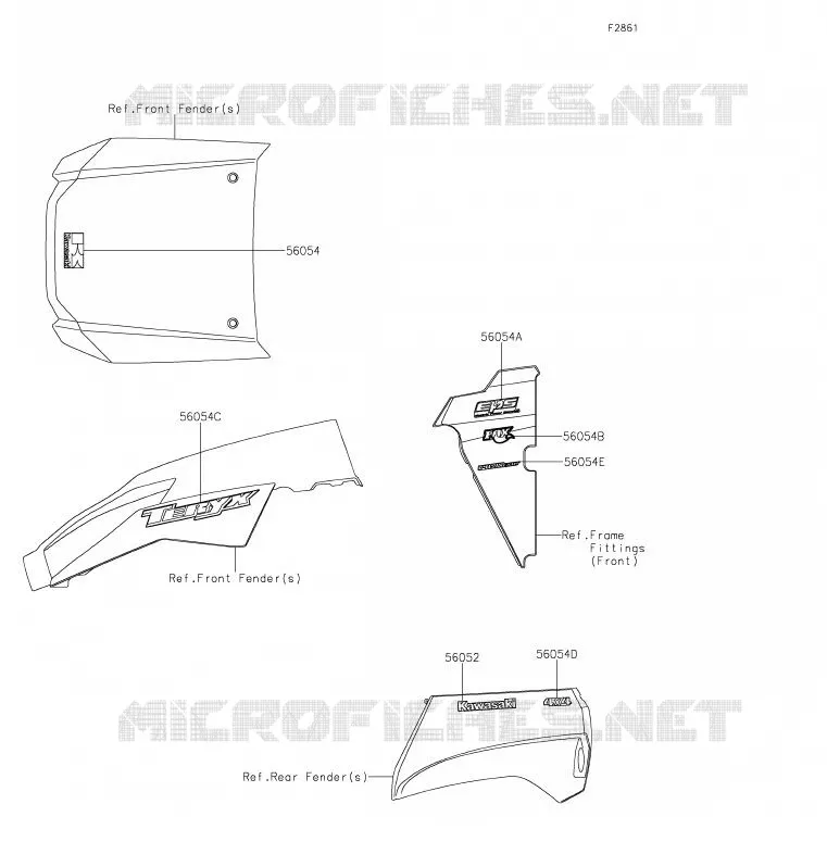 STICKER Kawasaki SSV 800 2020 TERYX  KRF800HLF