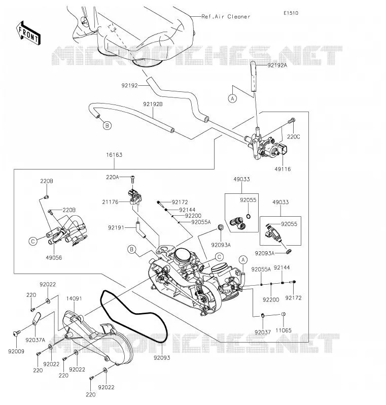 CARBU Kawasaki SSV 800 2020 TERYX4  KRT800FLF