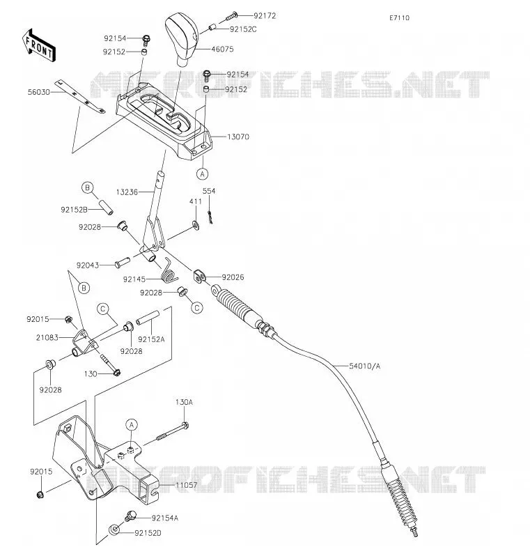CONTROLE Kawasaki SSV 800 2020 TERYX4  KRT800FLF