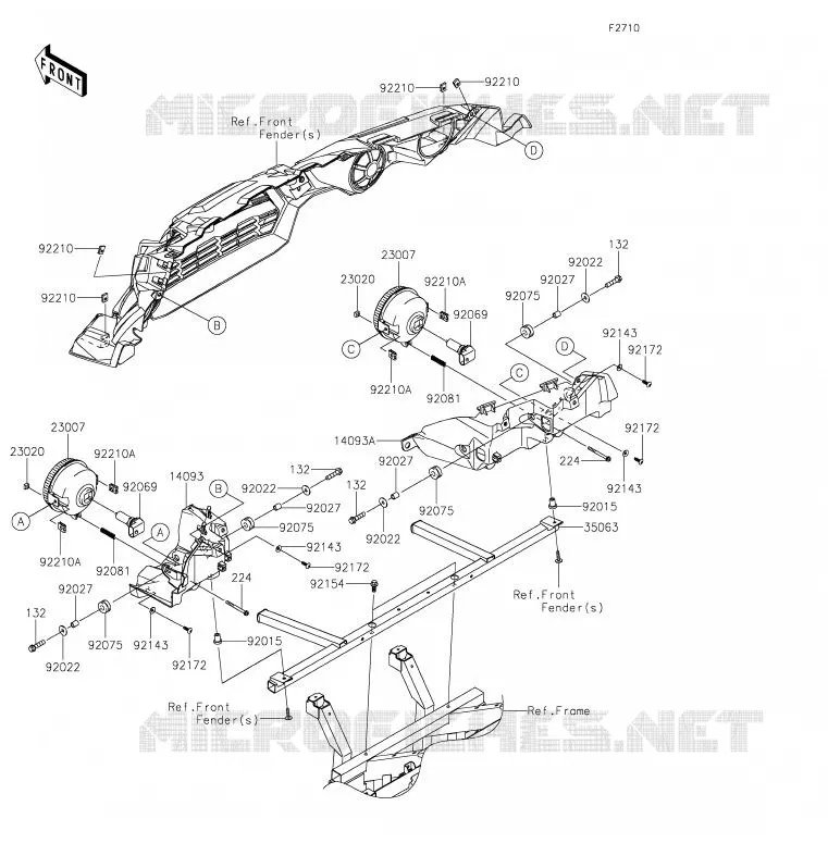 OPTIQUE(S) Kawasaki SSV 800 2020 TERYX4  KRT800FLF