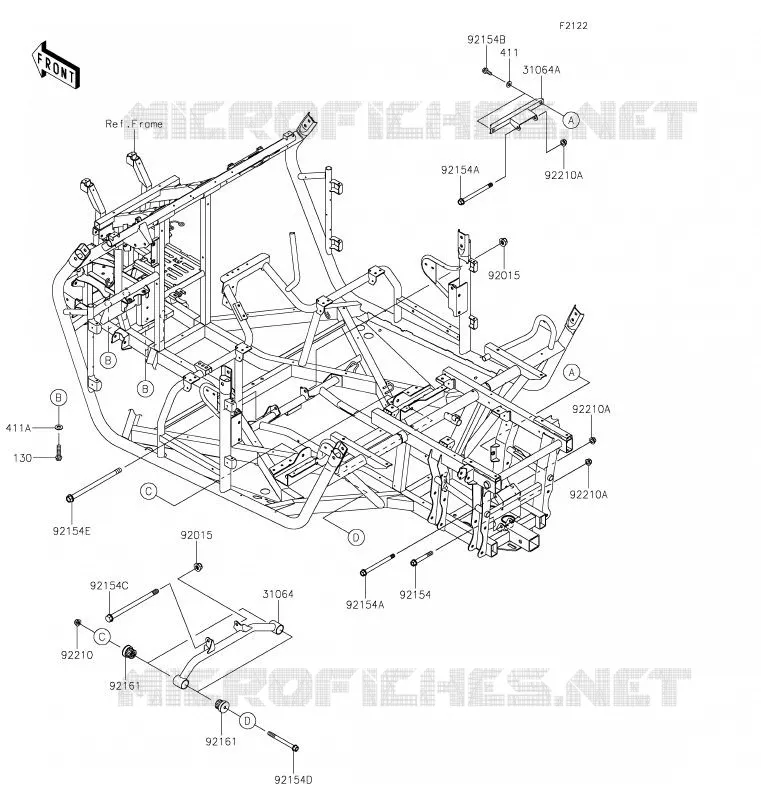 SUPPORT MOTEUR Kawasaki SSV 800 2020 TERYX4  KRT800FLF