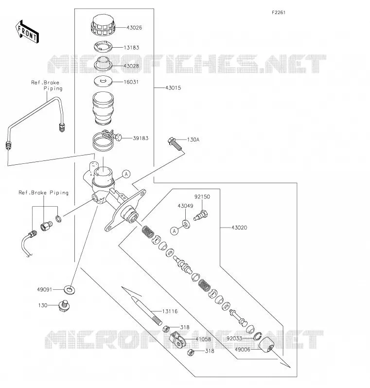MAiTRE CYLINDRE Kawasaki SSV 800 2020 TERYX4  KRT800GLFA