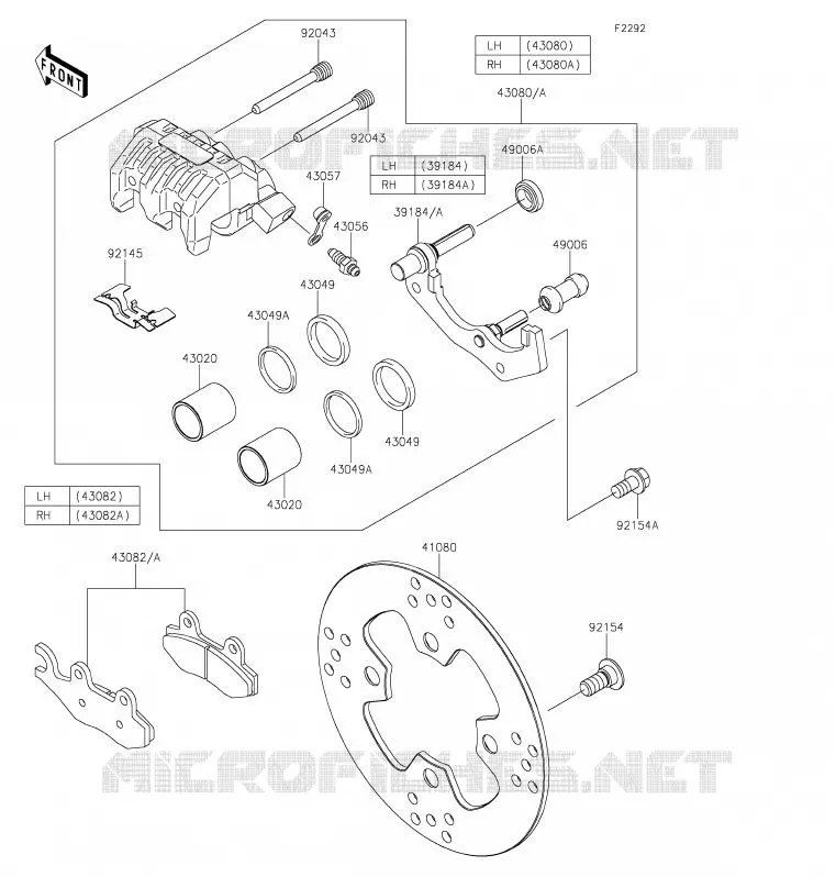 FREIN AVANT Kawasaki SSV 800 2020 TERYX4  KRT800HLF