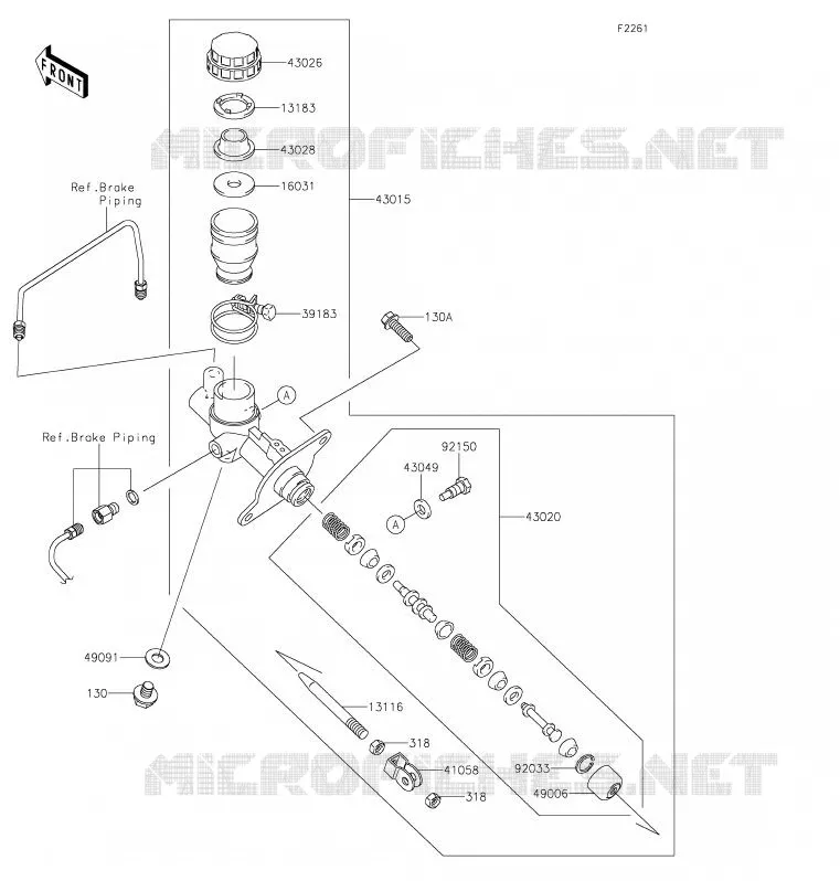 MAiTRE CYLINDRE Kawasaki SSV 800 2020 TERYX4  KRT800HLF