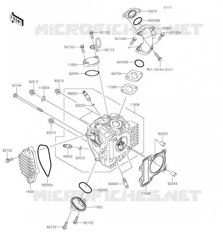 CULASSE Kawasaki TOUT-TERRAIN 110 2020 KLX110L  KLX110DLF