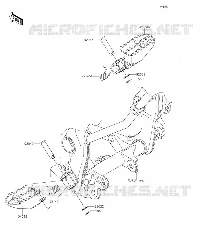 REPOSE PIED Kawasaki TOUT-TERRAIN 140 2020 KLX140L  KLX140BLF