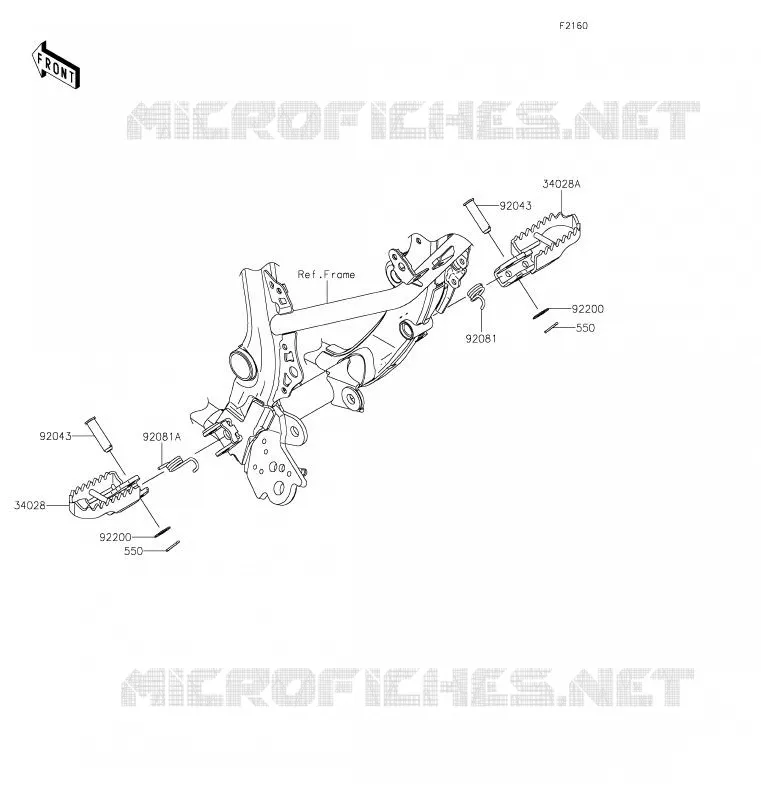 REPOSE PIED Kawasaki TOUT-TERRAIN 230 2020 KLX230R  KLX230ELF